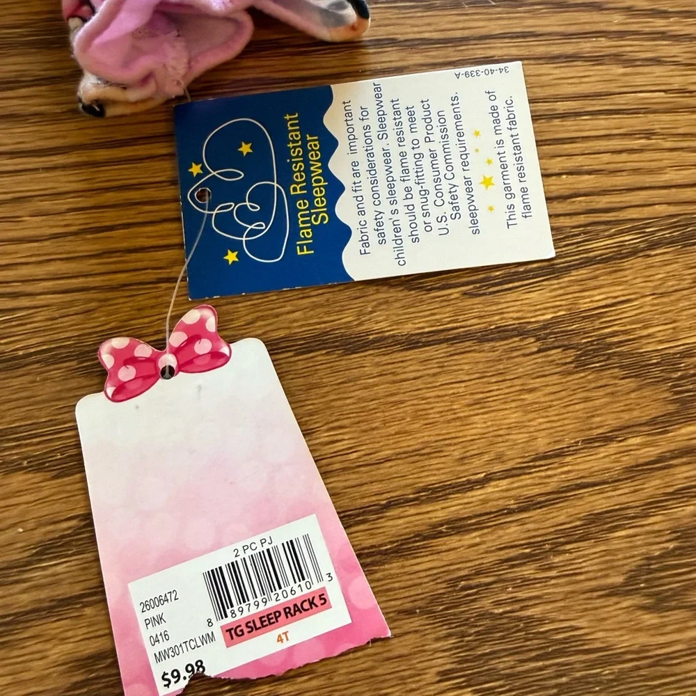 Disney Minnie Mouse Pink Pajama Set for Kids - Picture 6 of 6